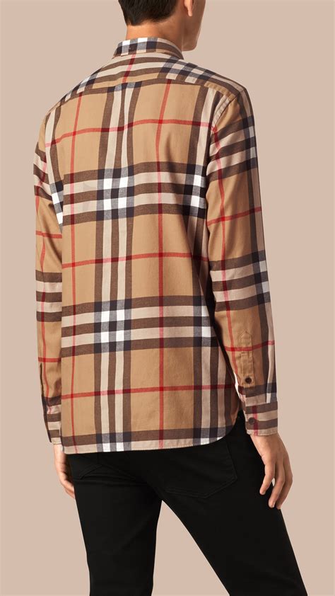 mens burberry top|Burberry flannel shirt oversized.